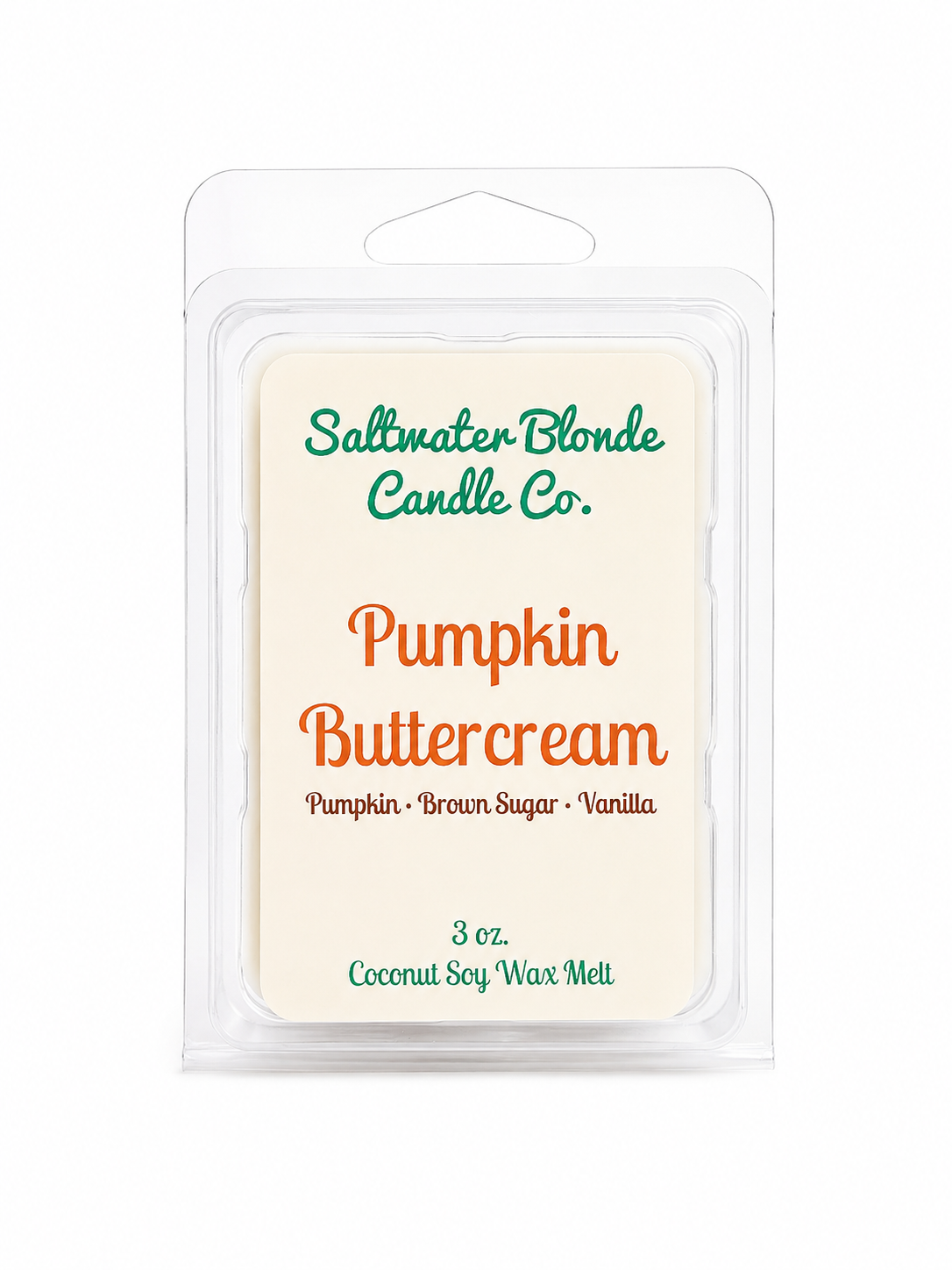 Pumpkin Buttercream 3 oz. Coconut Soy Wax Melt